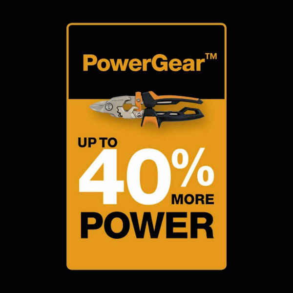 Fiskars Snippoffset Vänster Plåtsax Powergear Aviation 38.1 Mm Silver
