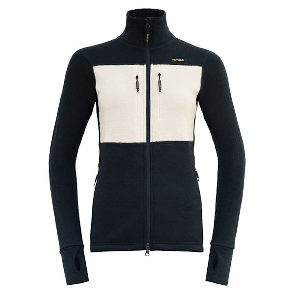 Devold Of Norway Egga Grid Merino Jakke Sort XL Kvinde