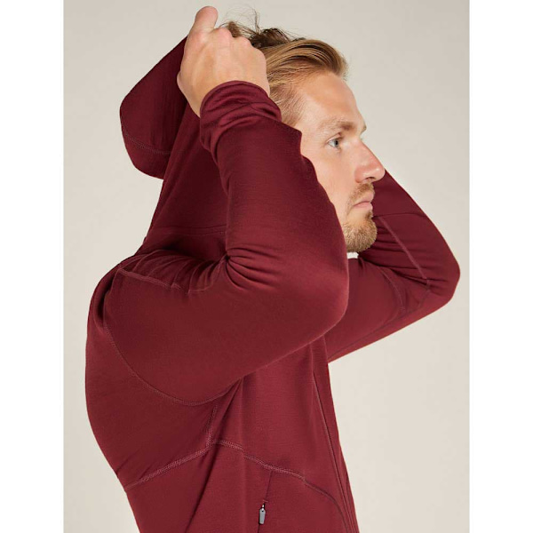 Icebreaker Merino 560 Realfleece Elemental Ii Sweatshirt Med Lynlås Rød XL Mand