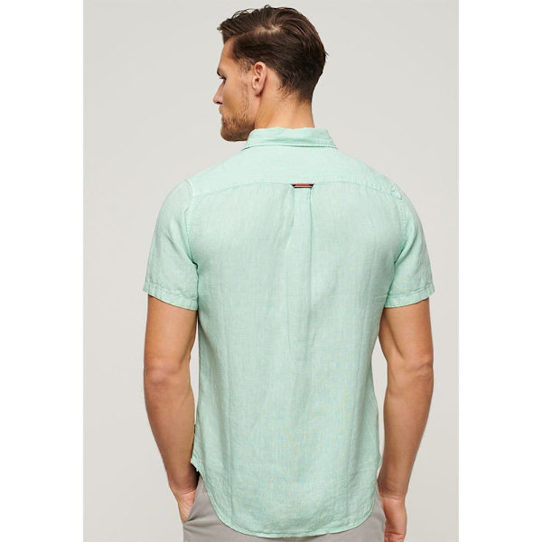 Superdry Studios Casual Linen T-shirt Med Korte ærmer Grøn 2XL Mand