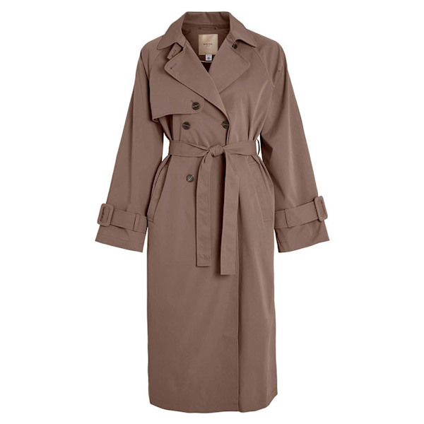 Vila Trenchcoat Vianna Rouge Brun 34 Kvinna