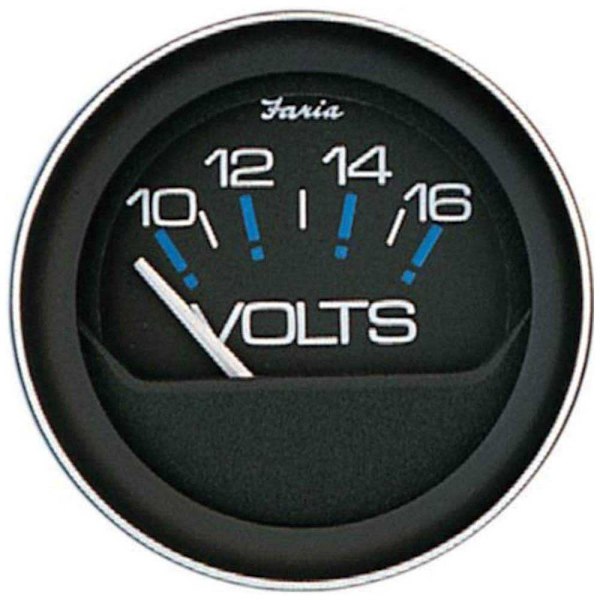 Faria Voltmeter Coral 10-16v Sort