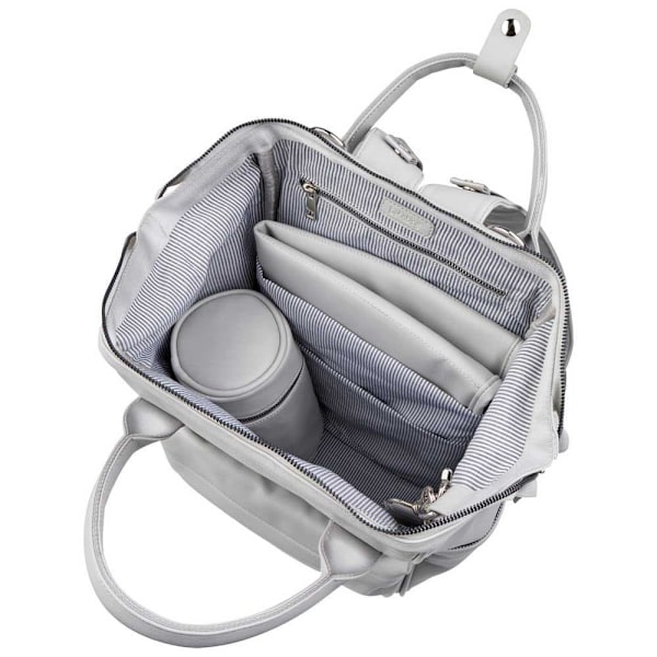 Bababing Organizer Taske Mani Dove Grey Leatherette Hvid