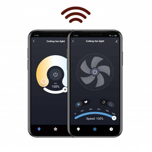 Muvit Io Takfläktljus Wifi Cct 600*170 Mm Vit 3800 Lumens