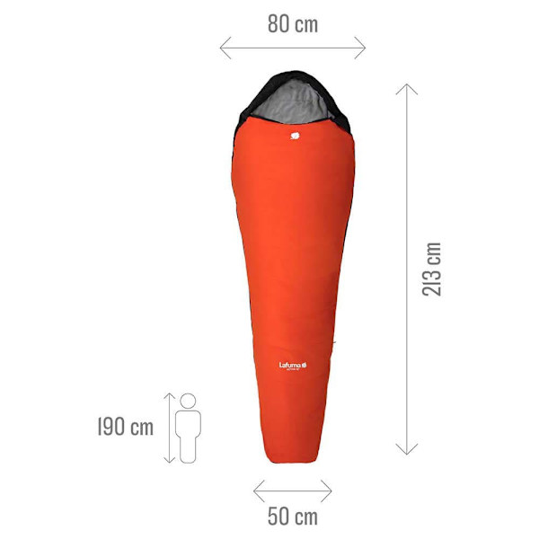Lafuma Sovsäck Active 10°c Orange Long / Left Zipper