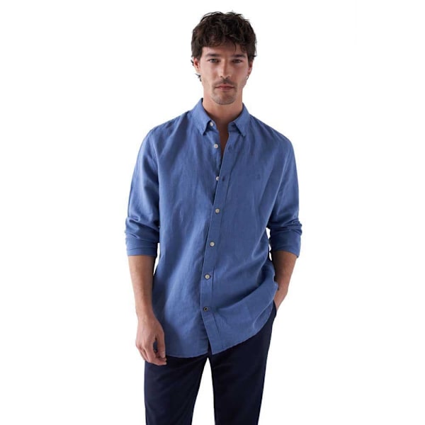 Salsa Jeans Cotton Linnen Regular Fit Skjorte Med Lange ærmer  XL Mand