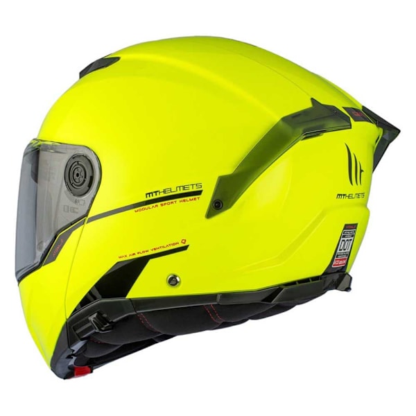 Mt Helmets Atom 2 Sv Solid A3 Modulaarinen Kypärä Keltainen S