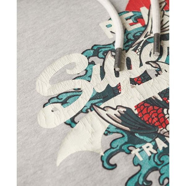Superdry Tokyo Vl Graphic Hættetrøje Grå L Mand