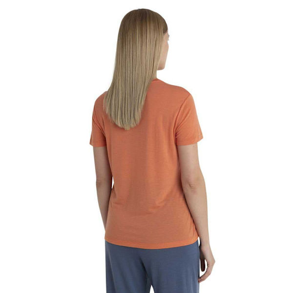 Icebreaker Merino Core Plume T-shirt Med Korte ærmer Orange L Kvinde