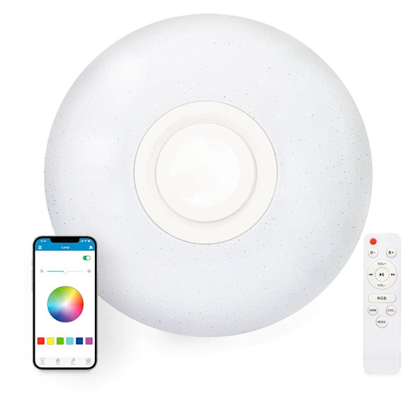 Ksix Led Kattovalo Rainbow Rgb 30w 40 Cm Valkoinen