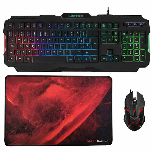 Mars Gaming Mcp 118 Gaming Gaming Mus Og Tastatur+musemåtte Sort Portugal QWERTY
