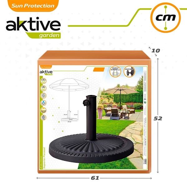 Aktive Basparaply Polyresin Circular 38-48 Mm Svart 49 x 33 cm