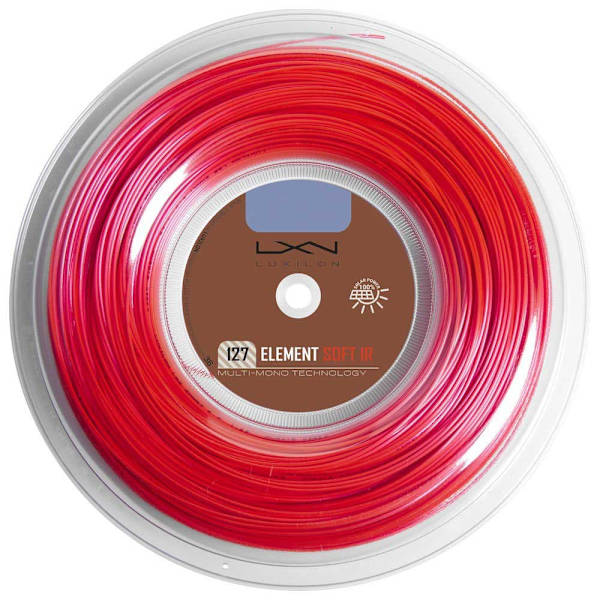 Luxilon Tenniskelan Kieli Element Soft 200 M Punainen 1.27 mm