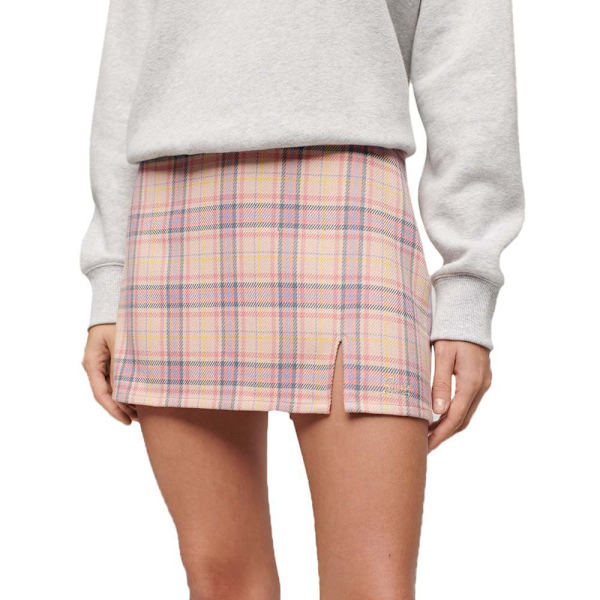 Superdry Mini Kjol Check Rosa S Kvinna