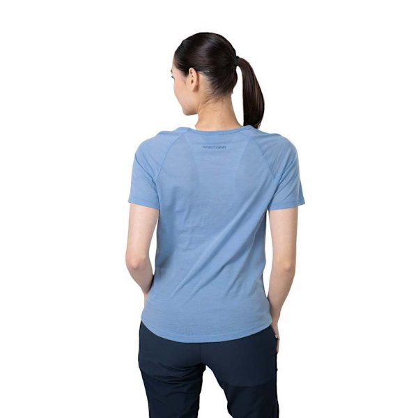 Kari Traa Sanne Wool T-shirt Med Korte ærmer Blå M Kvinde