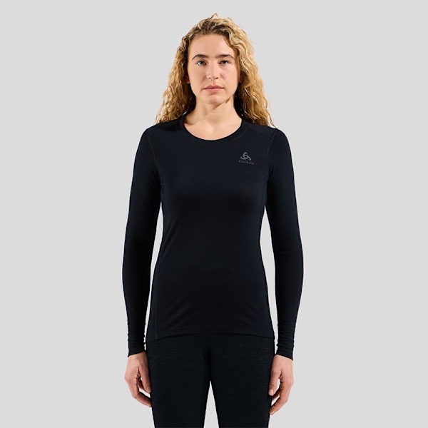 Odlo Merino 200 Langærmet Baselayer Sort M Kvinde