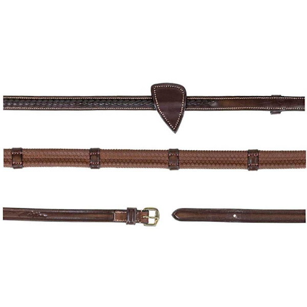 Dyon 1/2´´ Rubber Reins With 7 Leather Loops Ohjat  Over
