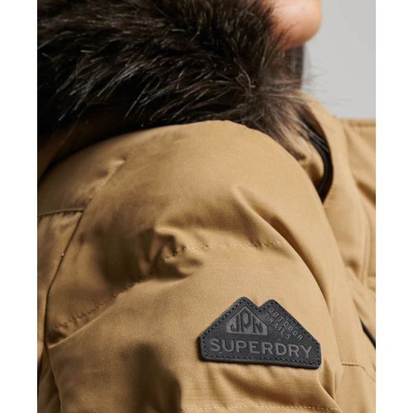 Superdry Mf Faux Fur Hooded Jacka Brun L Kvinna