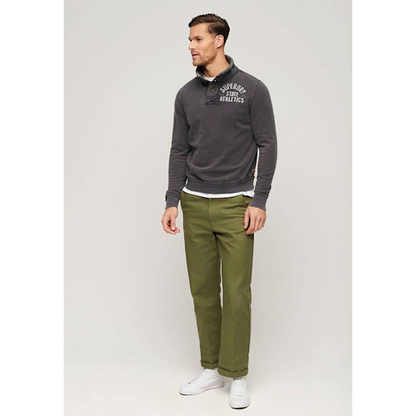 Superdry Vintage Athletic Henley Tröja Grå XL Man