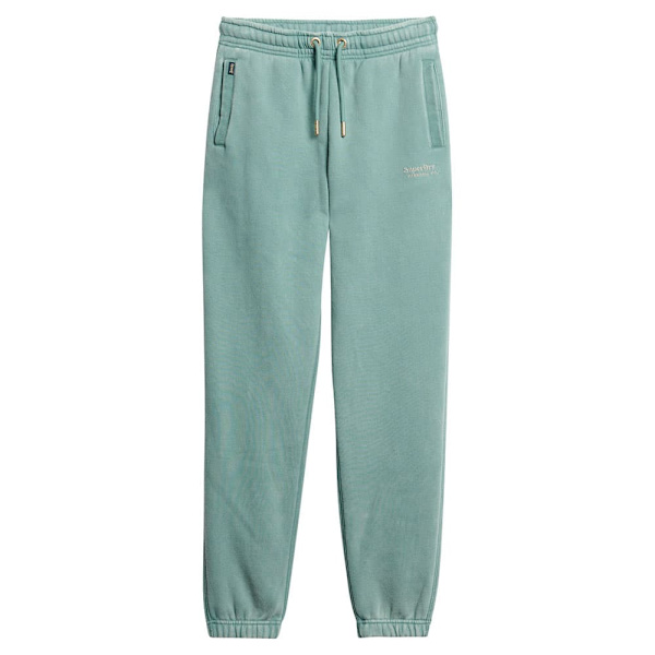 Superdry Essential Logo Cuff Mjukisbyxor Grönt,Blå L Kvinna