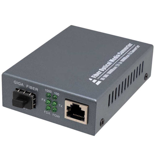 Euroconnex Fiberoptisk Mediekonverter Omc02 Sort