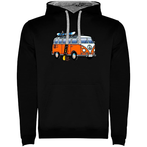 Kruskis Hættetrøje Hippie Van Snowboard Two-colour Sort 3XL Mand