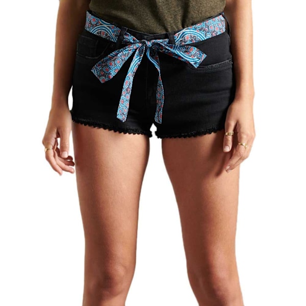 Superdry Jeansshorts Lace Hot Svart 32 Kvinna