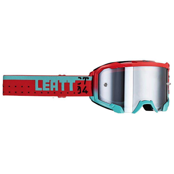 Leatt Velocity 4.5 Iriz Terrängglasögon Med Roll-off-system Röd,Blå Silver/CAT1