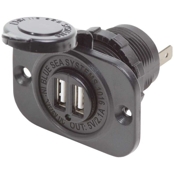 Blue Sea Systems Usb-opladerstik Dual 2.1a Sort