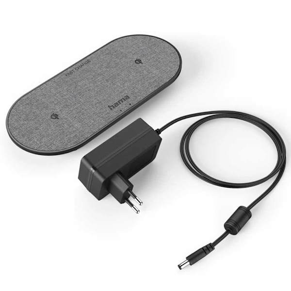 Hama 10w Qi - Fc10-duo Trådløs Oplader Sort