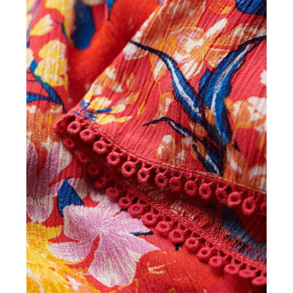 Superdry Beach Playsuit Lyhythihainen Lyhyt Mekko Monivärinen M Nainen