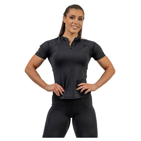 Nebbia Kompressionsskjorte Compression Zipper Intense Ultimate Gold Sort M Kvinde