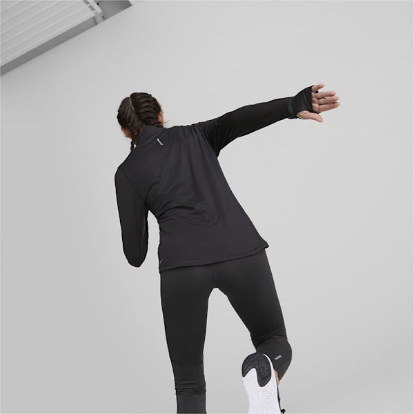 Puma Run Favorite Halv Lynlås Sweatshirt Sort XL Kvinde