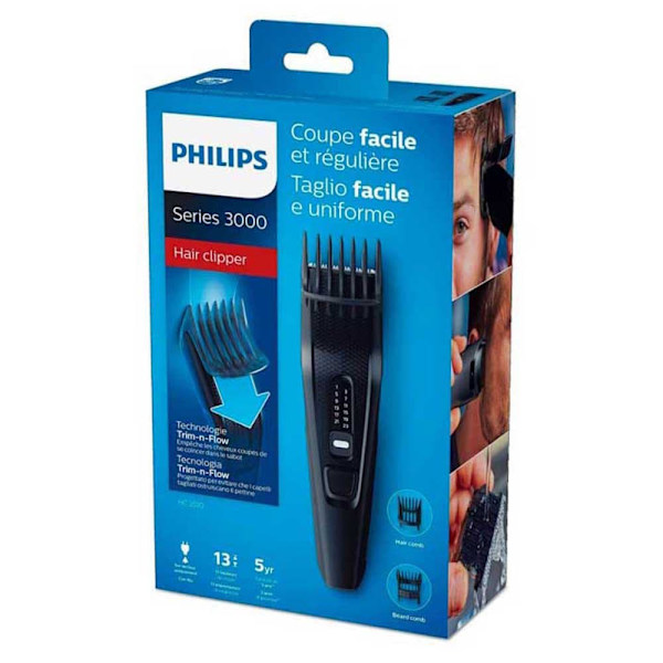Philips Series 3000 Hiustenleikkuri Musta One Size / EU Plug