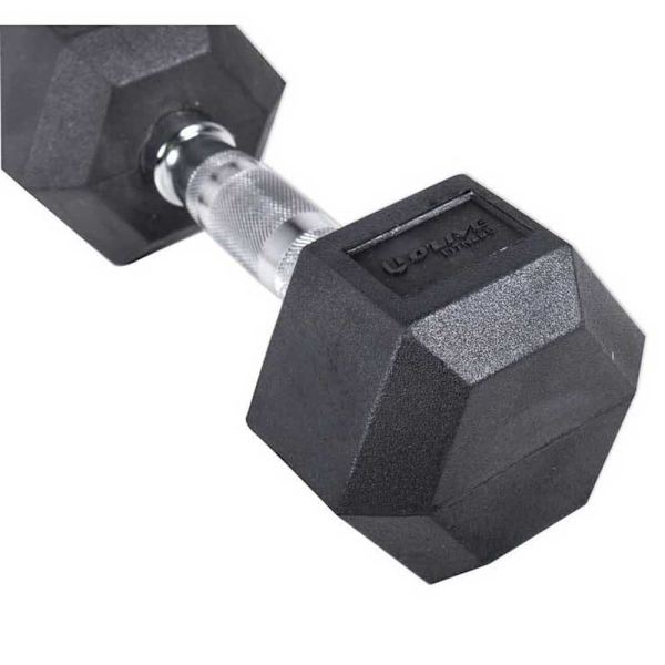 Olive Hantlar Par Rubber Hex 7kg Svart,Silver 7 kg