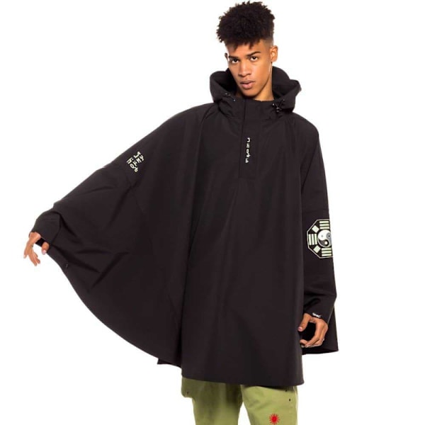 Grimey Space Hammu Regnfrakke Sort XL Mand