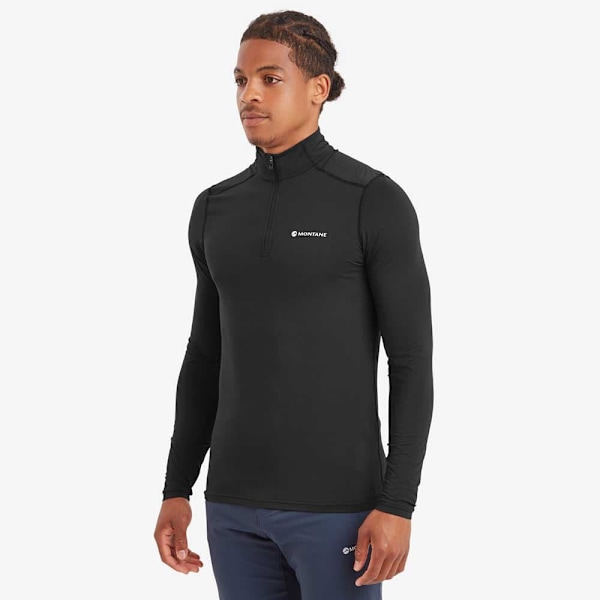 Montane Dart Xt Halv Dragkedja Långärmad T-shirt Svart S Man