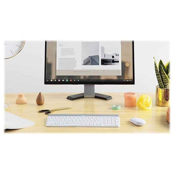 Logitech Mk470 Langaton Näppäimistö Ja Hiiri Hopeinen US QWERTY
