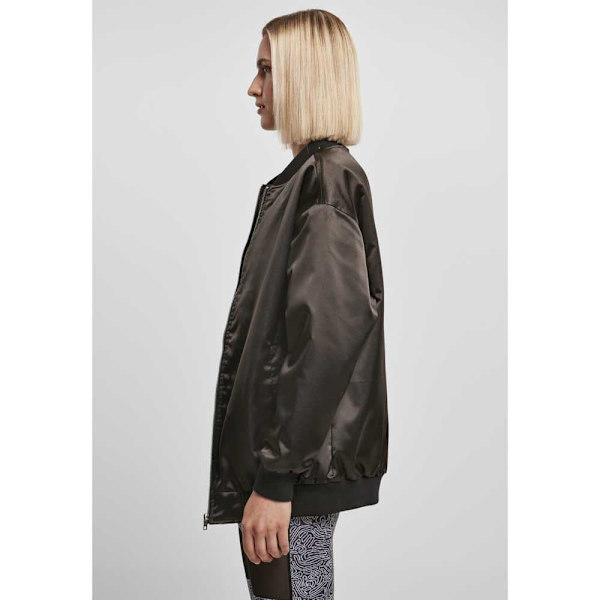 Urban Classics Bomberjakke Oversized Satin Sort S Kvinde