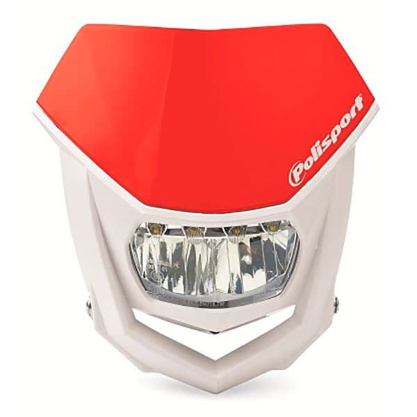 Polisport Halo Led Headlight Punainen,Valkoinen