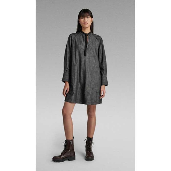 G-star Langærmet Kort Kjole Tunic Grå M Kvinde