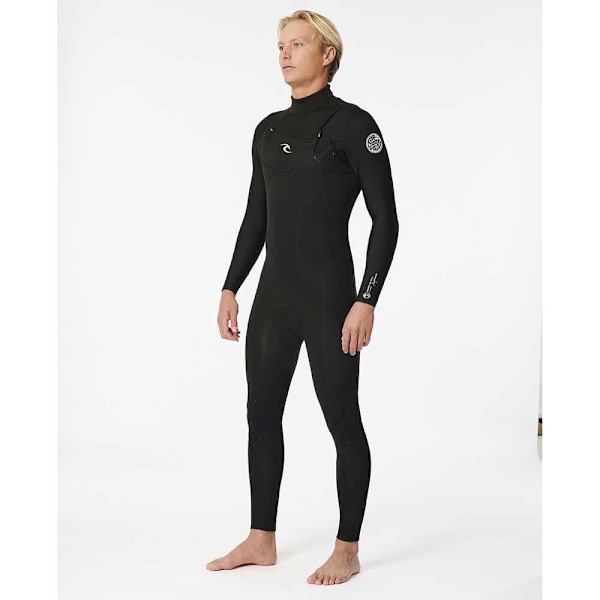 Rip Curl Langærmet Neoprendragt Med Brystlynlås D/patrol Perf 3/2 Mm Gb Stm Sort S