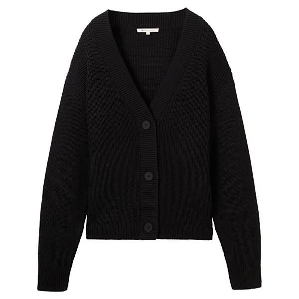 Tom Tailor V Neck Cardigan Sort XL Kvinde