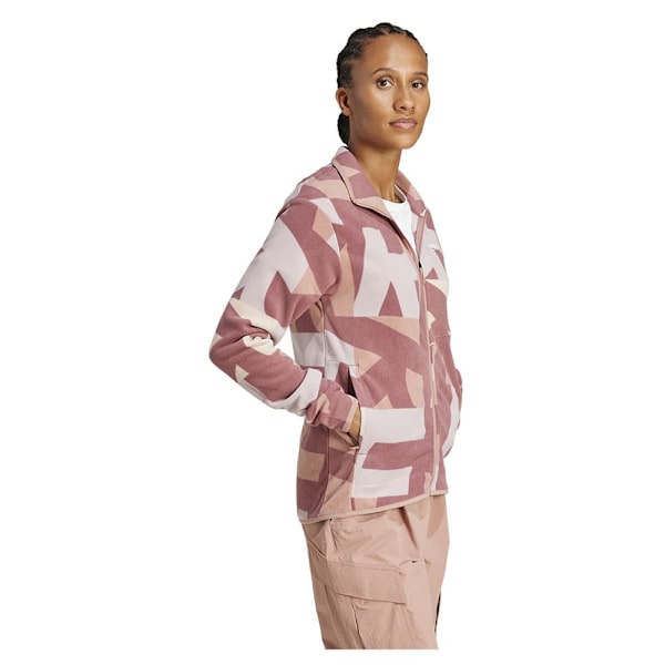 Adidas Terrex Multi Printed Fleecejacka Med Dragkedja Rosa S Kvinna