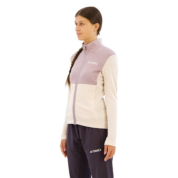 Adidas Terrex Multi Light Fleecejacka Med Dragkedja Vit,Grå XS Kvinna