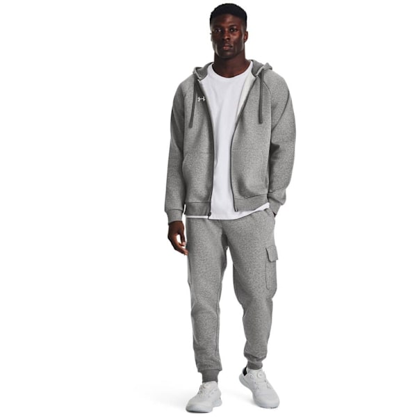 Under Armour Sweatshirt Med Full Dragkedja Rival Fleece Grå M / Regular Man