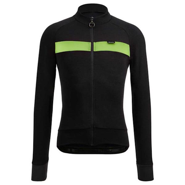 Santini Langærmet Trøje Adapt Wool Thermal Sort S Mand