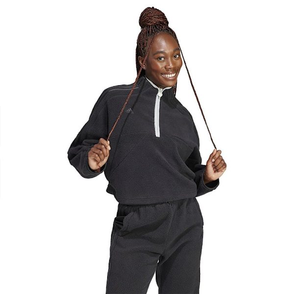 Adidas Halv Blixtlåsfleece Tiro Svart L Kvinna