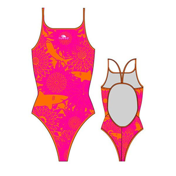 Turbo Badedragt Shark Rosa 2XL Kvinde