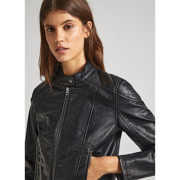 Pepe Jeans Stazie Læderjakke Sort XS Kvinde